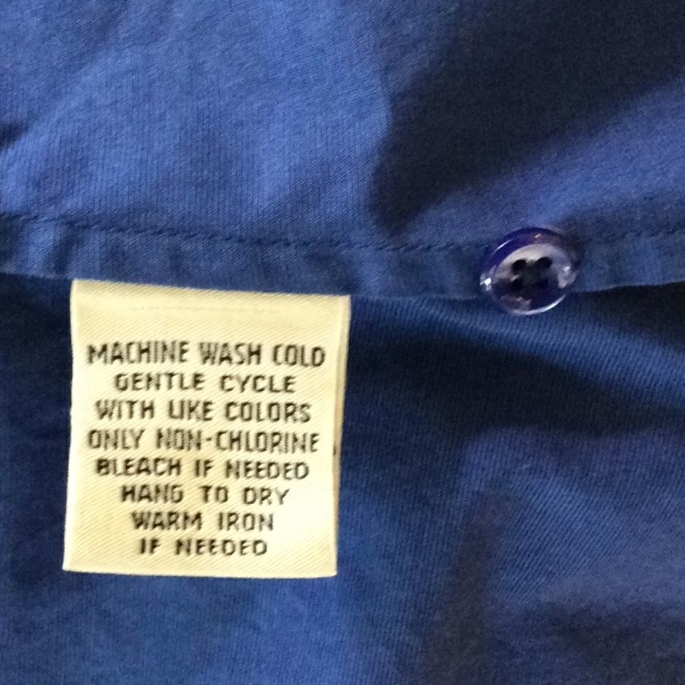 FaconnableNavy 🛳️cottonShirt 👕 3/4 sleeve DeepMediterraneanBlue. Chic Polished - Picture 9 of 17
